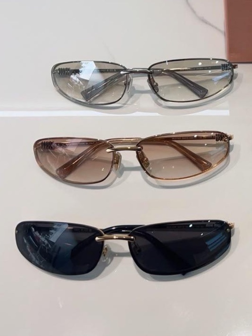 Miu Miu Men's Sunglasses Trio - Gray, Brown, Black
